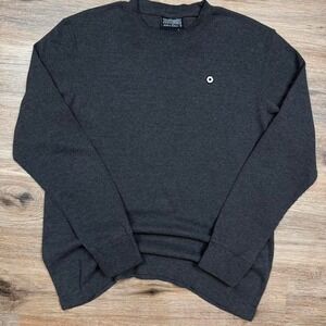 vintage 00s dark grey southpole waffle knit crewneck thermal sweater